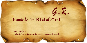 Gombár Richárd névjegykártya