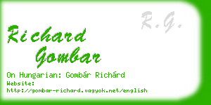 richard gombar business card