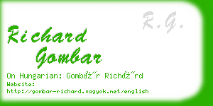 richard gombar business card